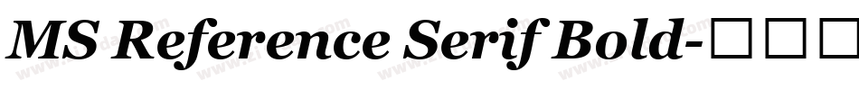 MS Reference Serif Bold字体转换